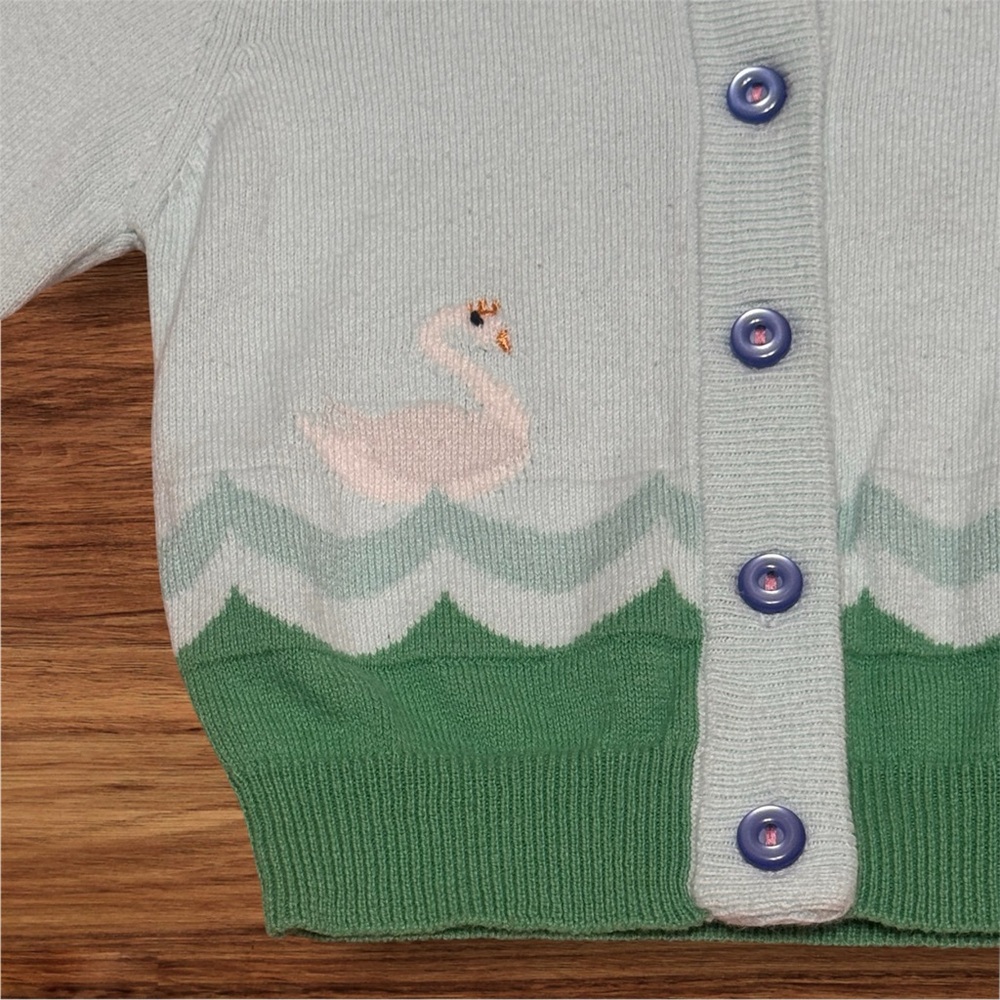 Matilda Jane Lake Queen Swan Button Down Cardigan Size 18-24M - Picture 3 of 7